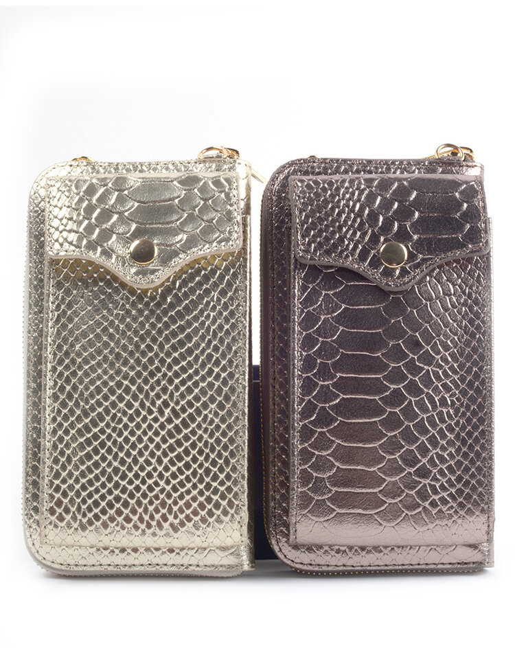 Snake Metallic Geldbörse / Handytasche | 5527451