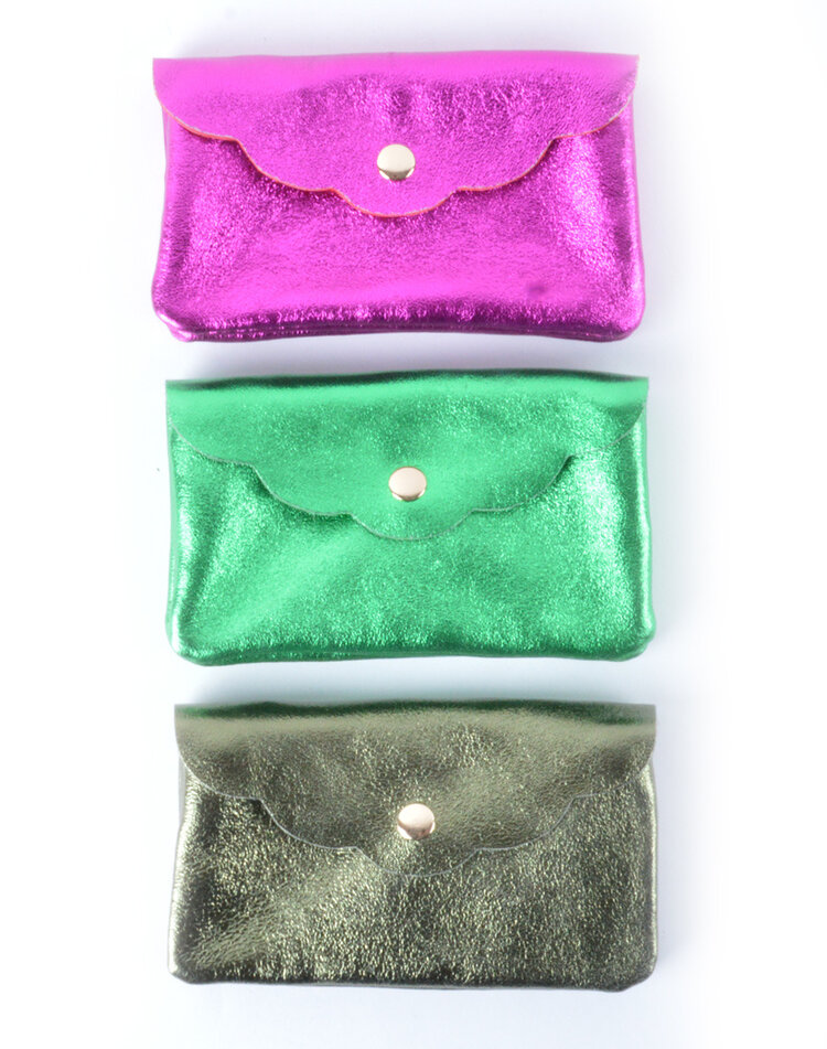 Leather wallet metallic | 559088