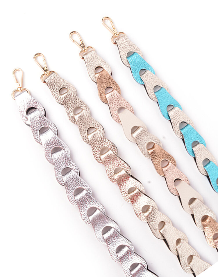 Schouderband gevlochten metallic Breed XL