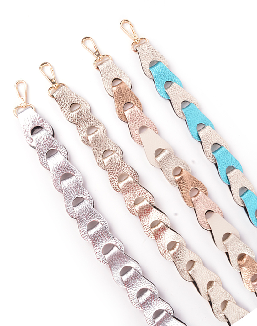 Schouderband gevlochten metallic Breed XL, foto 5 van 5