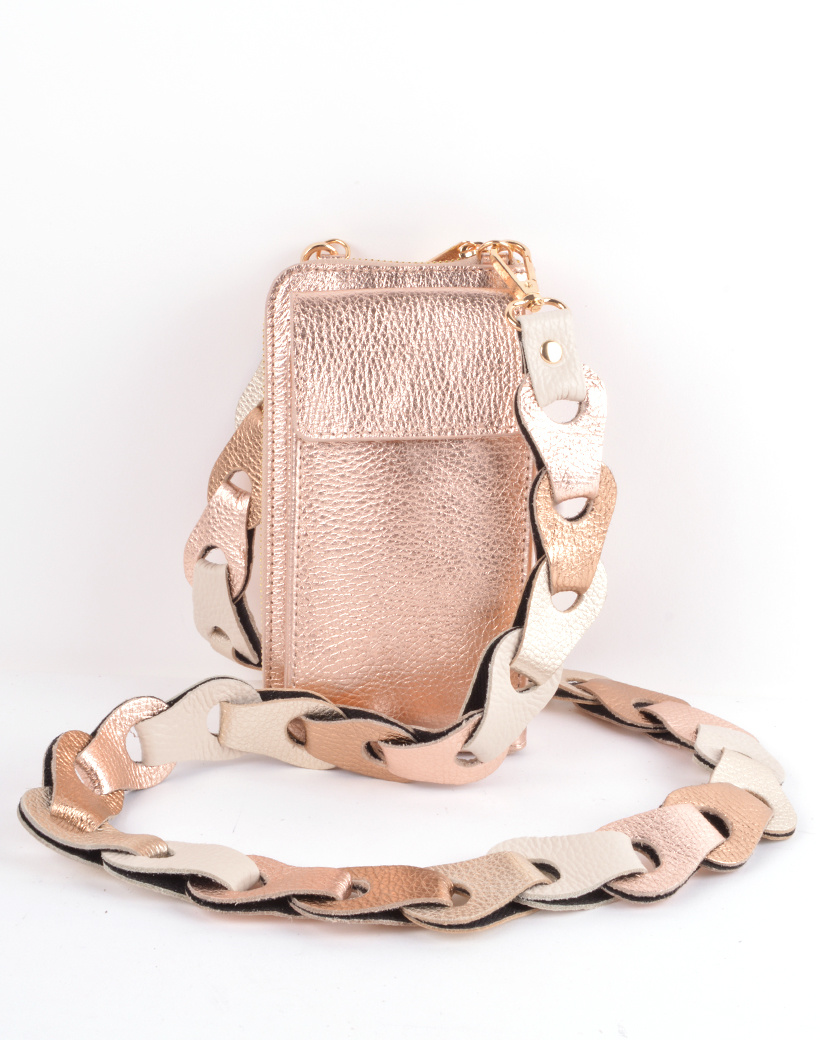 Schouderband gevlochten metallic Breed XL