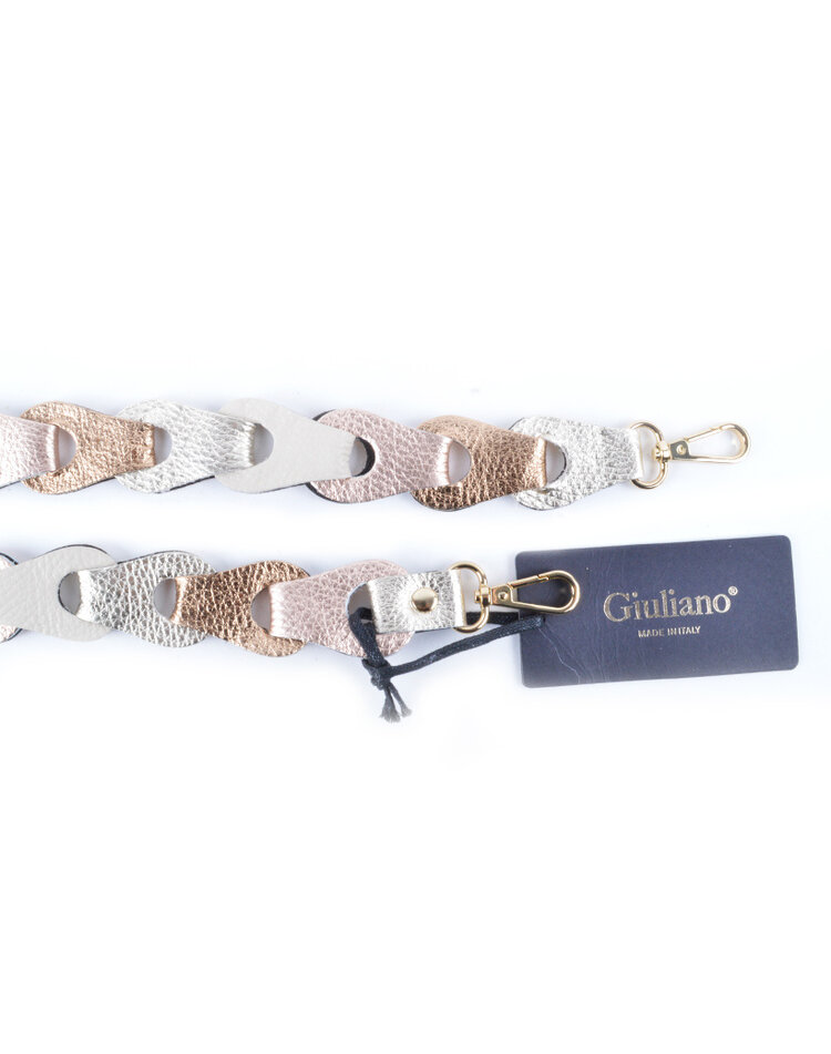 Schulterriemen geflochten Metallic Breit XL
