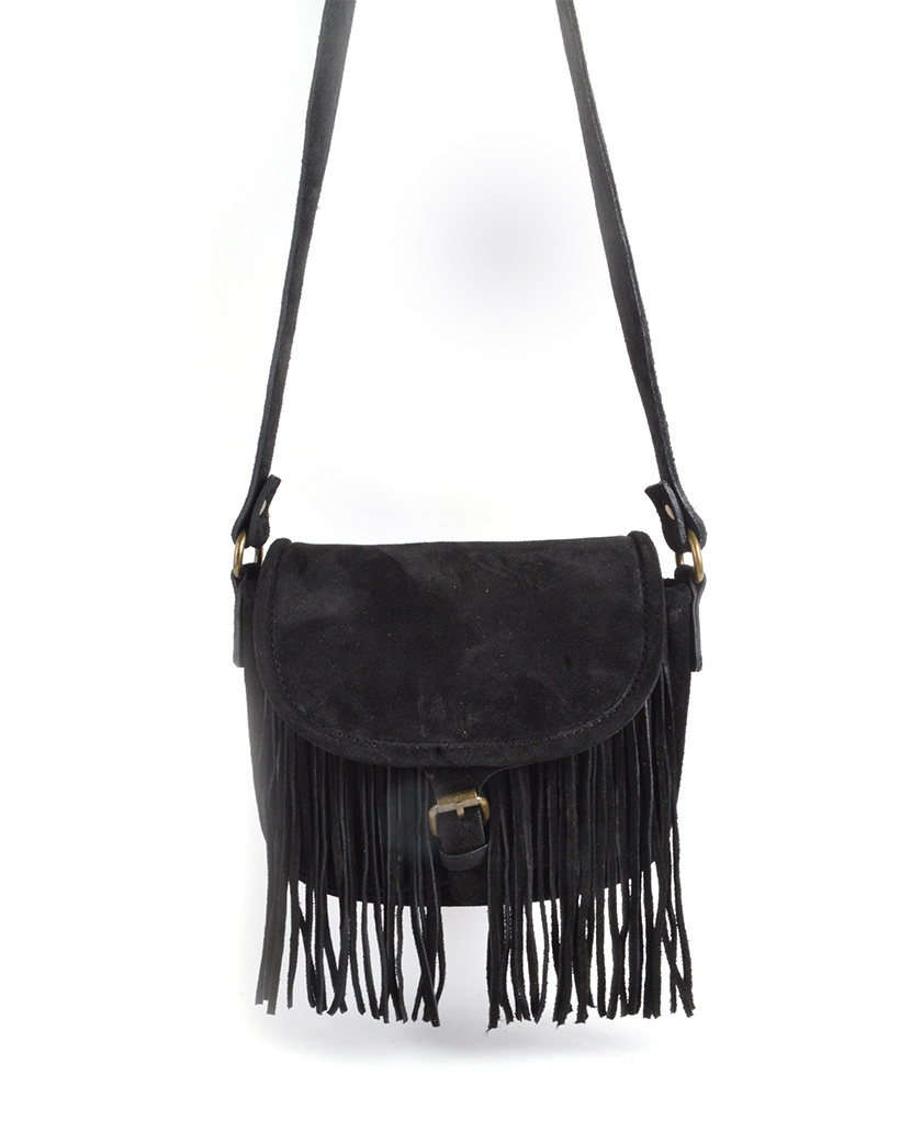 Giuliano Leather Suède schoudertas | Franjes | 552881