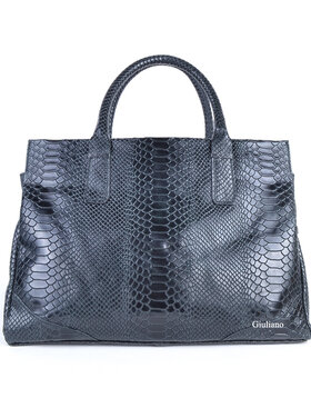 Leder-Handtasche | Kroko | 552883