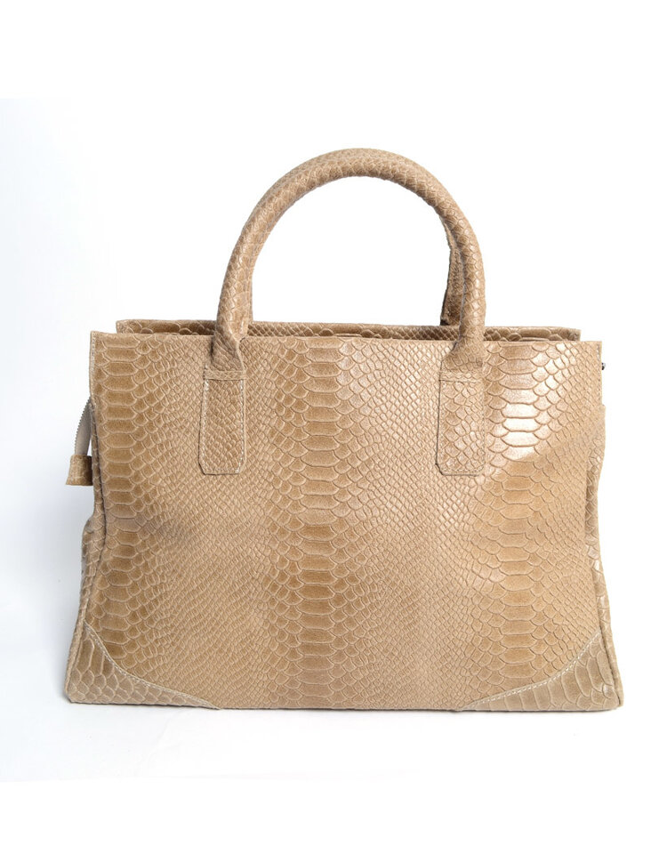 Leder-Handtasche | Kroko | 552883