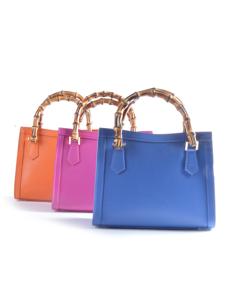 Lederen handtas bamboo | 552887