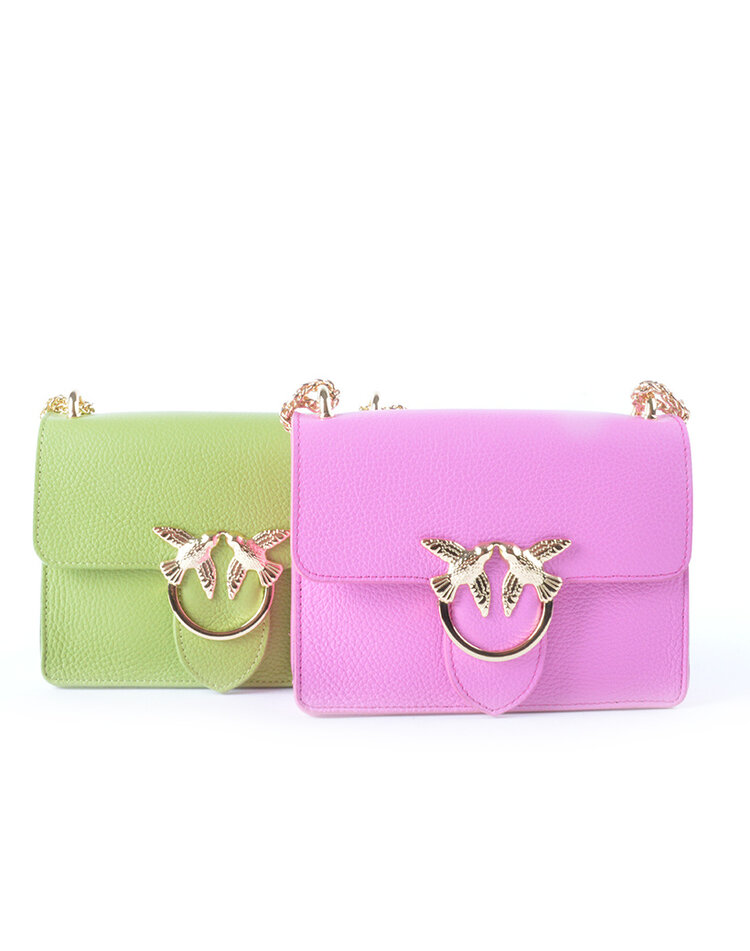Leder-Schultertasche Vögel | 552827