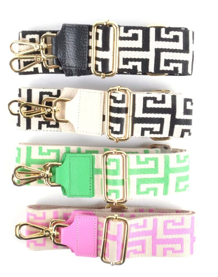 Schouderband print monochroom