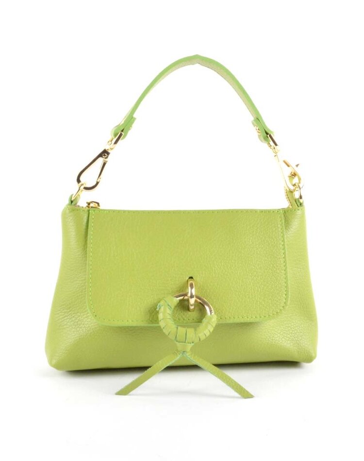 Leder-Schultertasche mit Ring | 552838