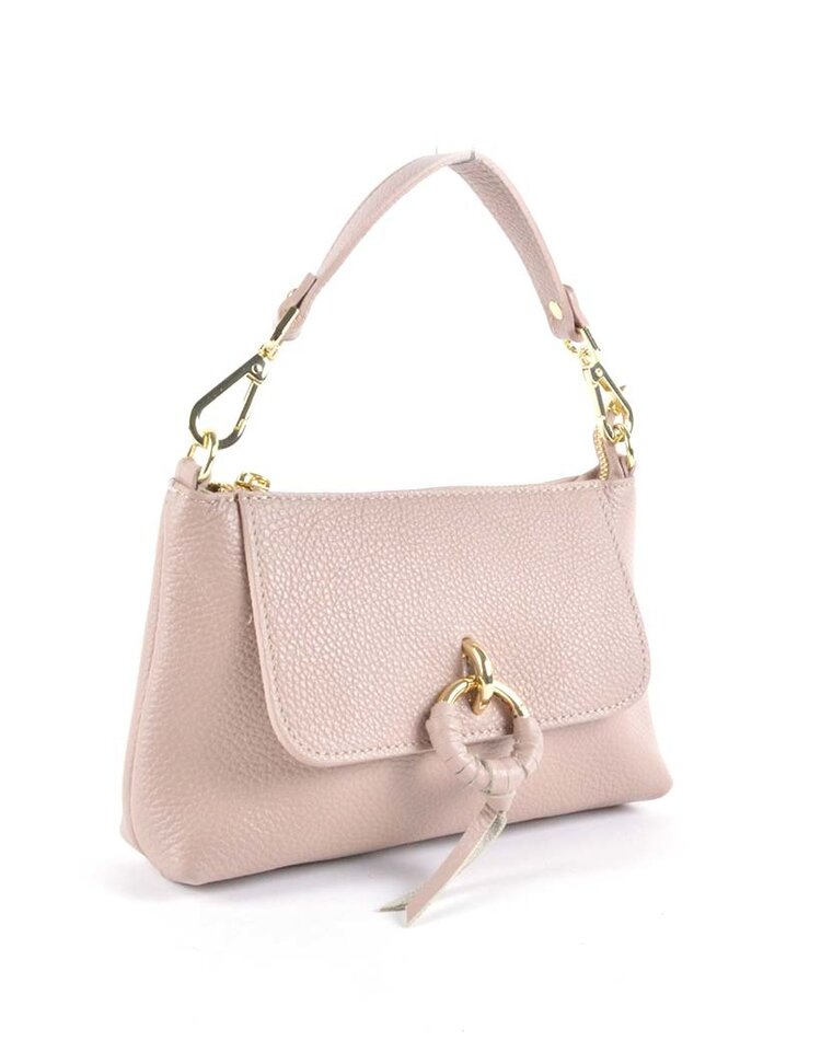 Leather shoulderbag with ring | 552838