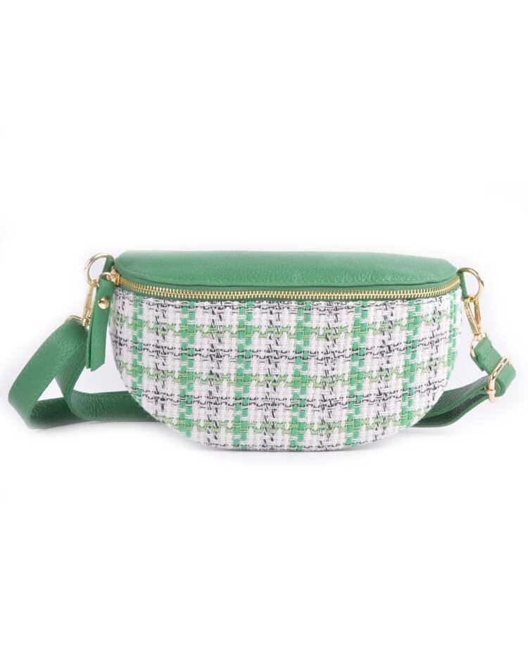 Leather waistbag pied de poule | 552900