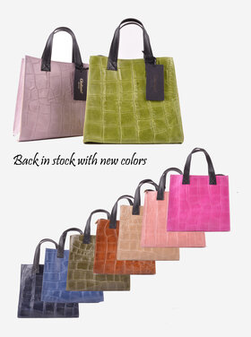 Leren handtas | Vierkant - Mat | 552572