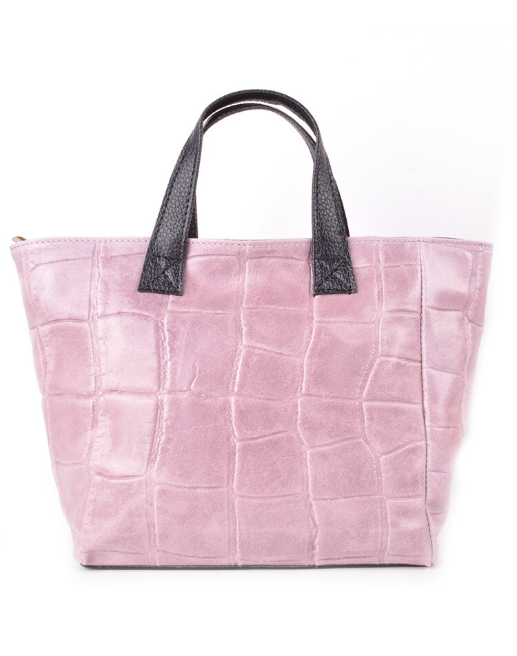 Leather handbag | Pebbles - Mat