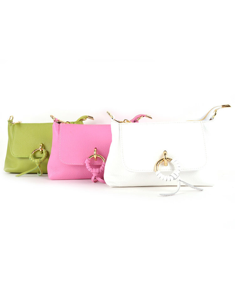 Leather shoulderbag with ring | 552838