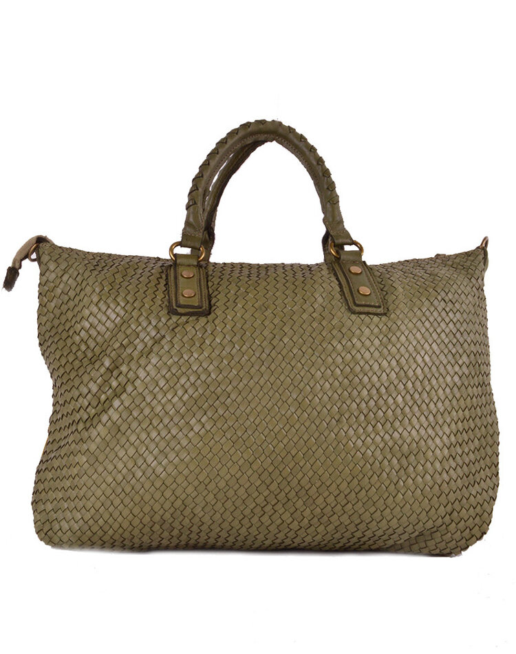 Giuliano Leather  Gewaschene Leder-Handtasche geflochten | 552796