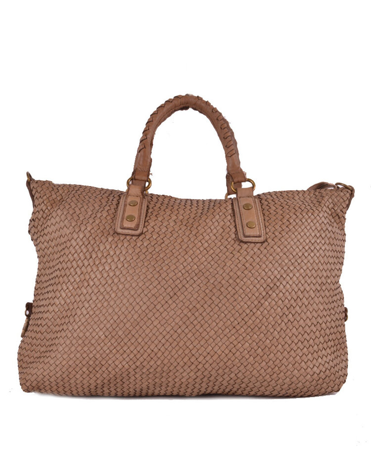 Giuliano Leather  Washed Leather handbag braided | 552796