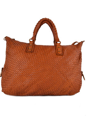 Giuliano Leather  Washed Leather handbag braided | 552796