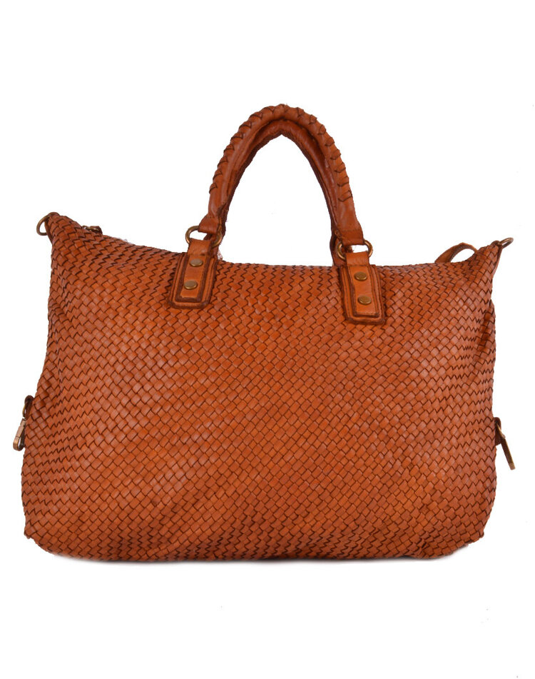 Giuliano Leather  Gewassen Lederen handtas gevlochten | 552796