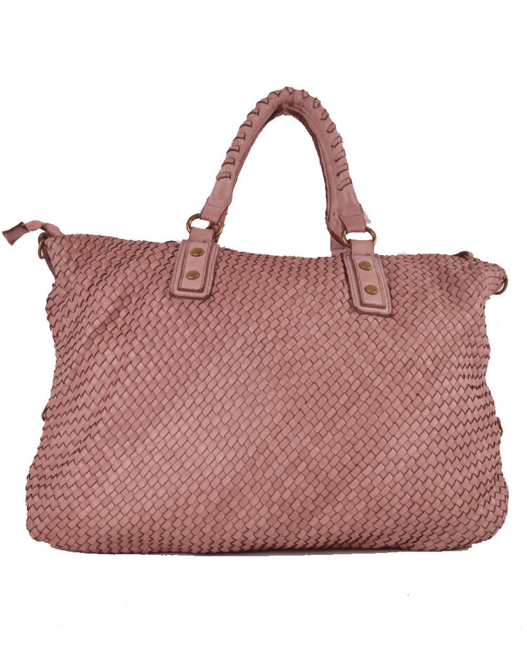 Giuliano Leather  Washed Leather handbag braided | 552796