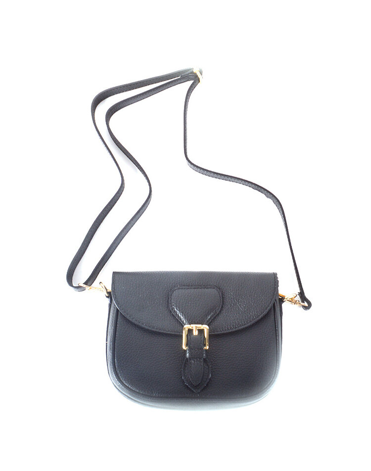 Leder-Schultertasche mit Klappe | 552791