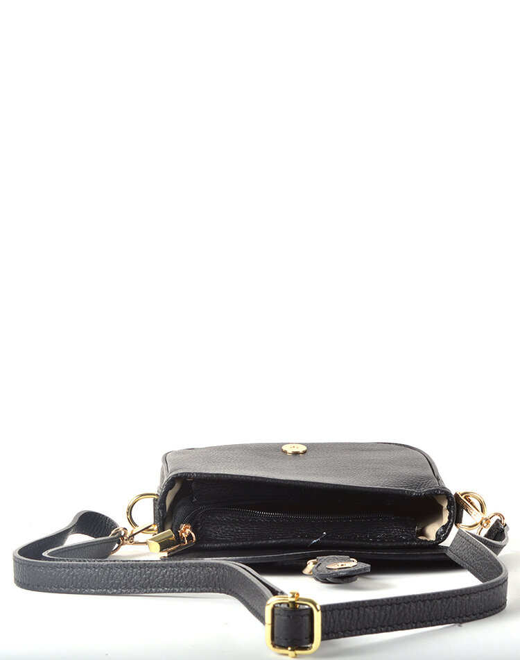 Lederen schoudertas klep | 552791