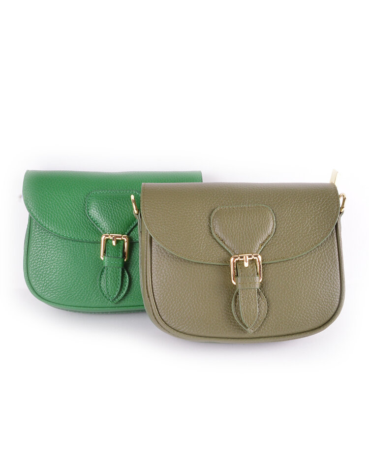 Leder-Schultertasche mit Klappe | 552791