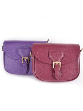 Lederen schoudertas klep | 552791