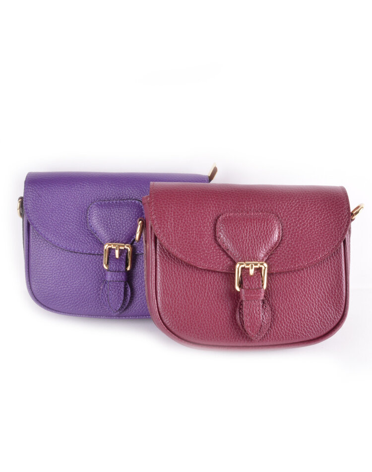 Leder-Schultertasche mit Klappe | 552791