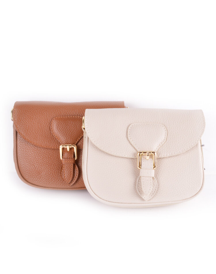 Lederen schoudertas klep | 552791