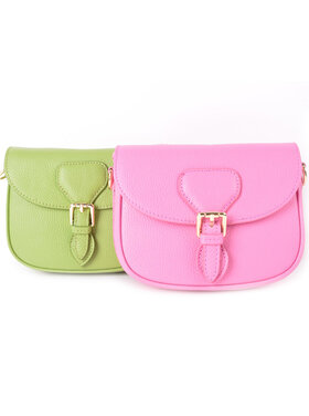 Leder-Schultertasche mit Klappe | 552791