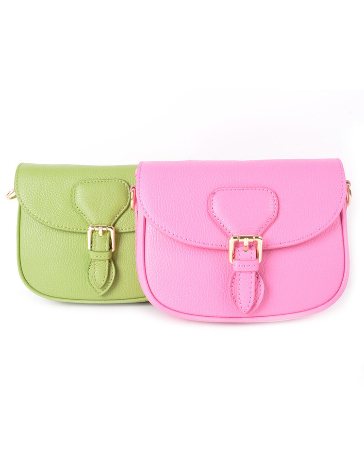 Leder-Schultertasche mit Klappe | 552791