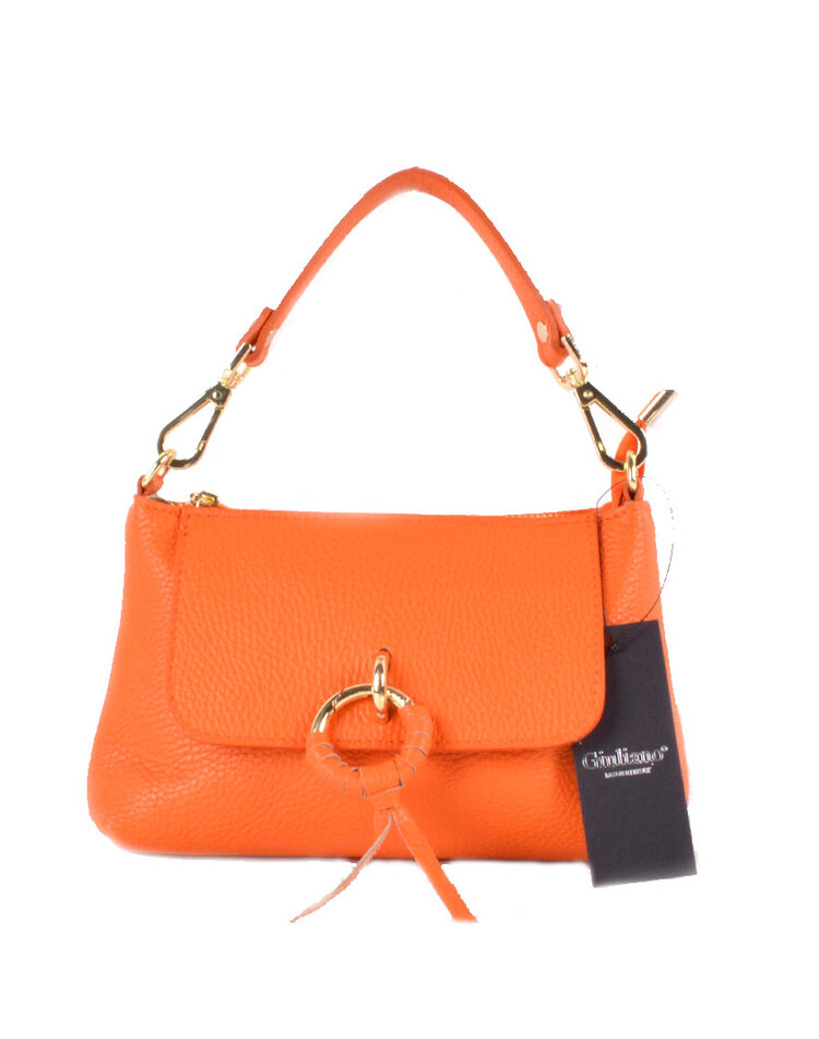 Leder-Schultertasche mit Ring | 552838