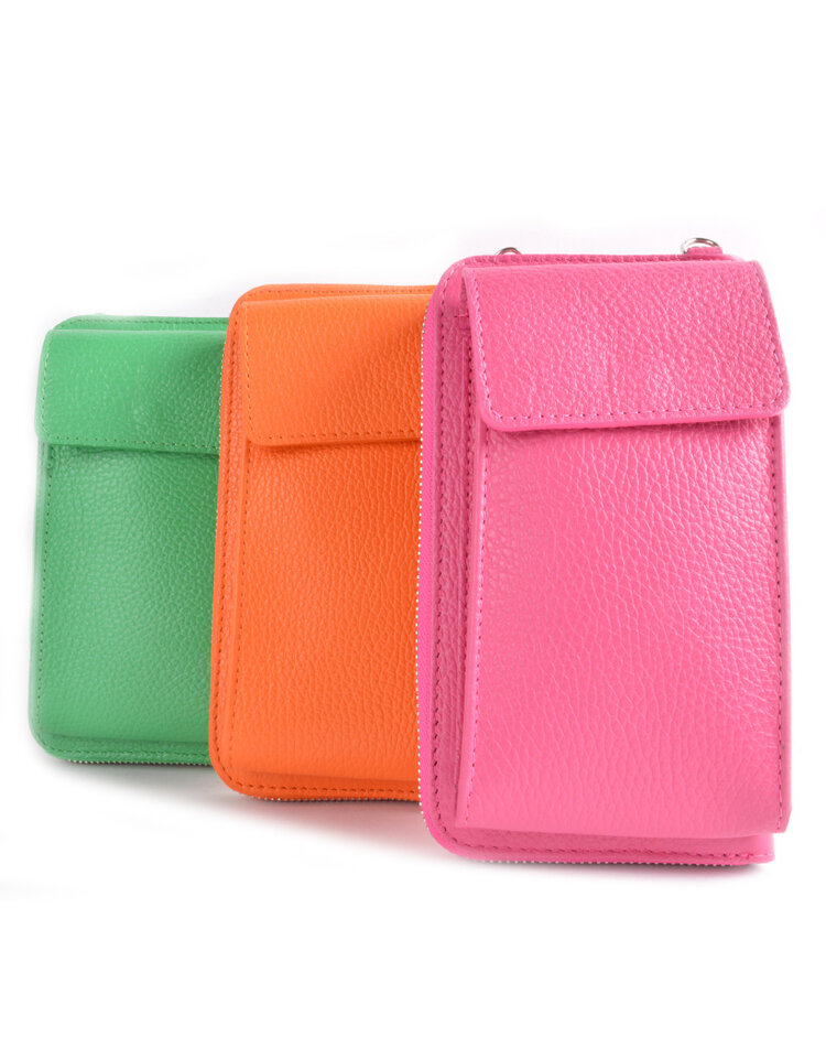Leder-Geldbörse / Handytasche