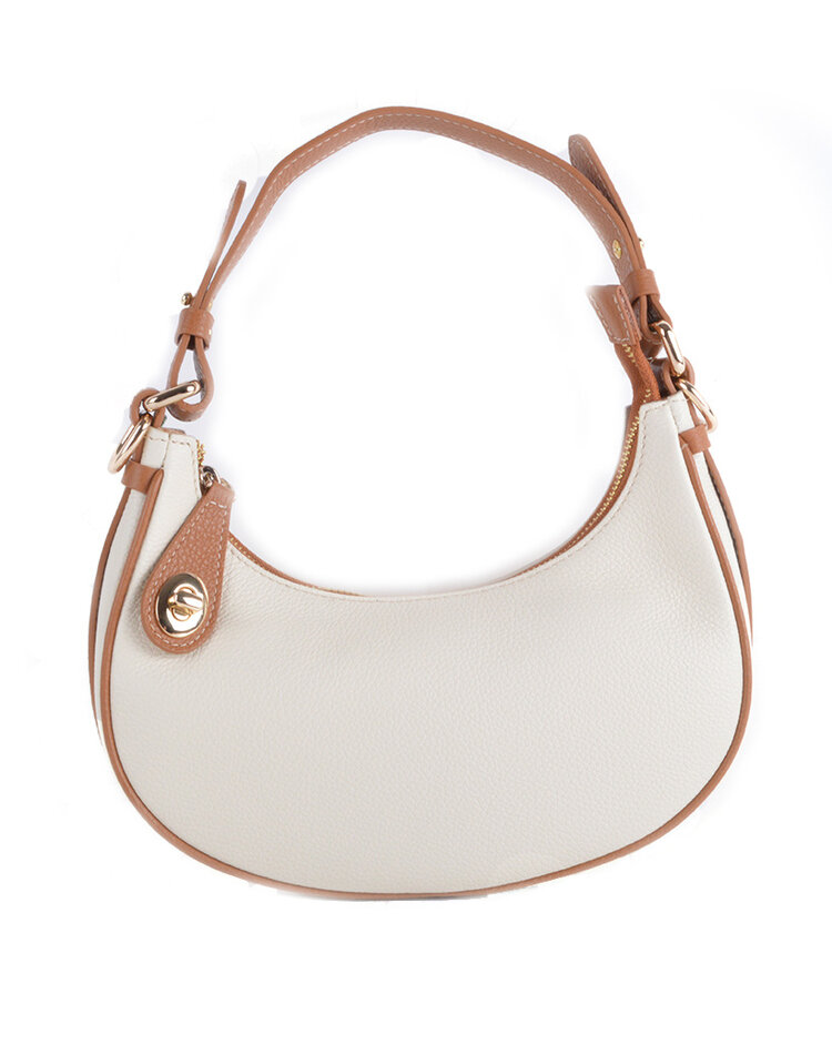 Kleine Leder-Handtasche zweifarbig | 552877