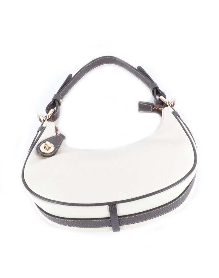 Kleine Leder-Handtasche zweifarbig | 552877