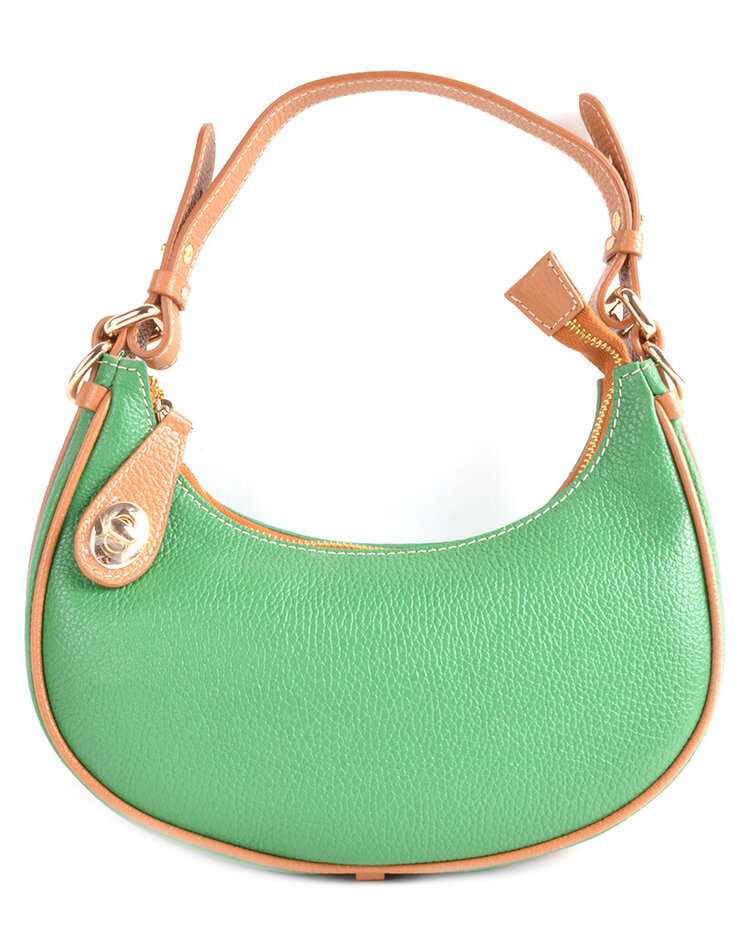 Kleine Leder-Handtasche zweifarbig | 552877