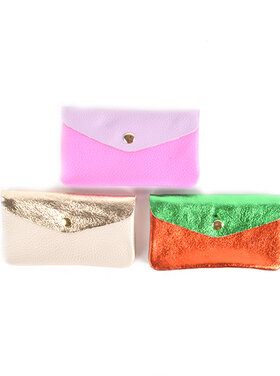 Leather wallet metallic combi color  | 5590880