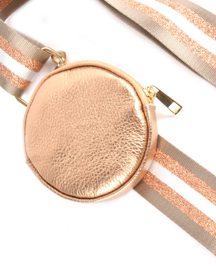 Leder-Etui - Rund Metallic | 5590982