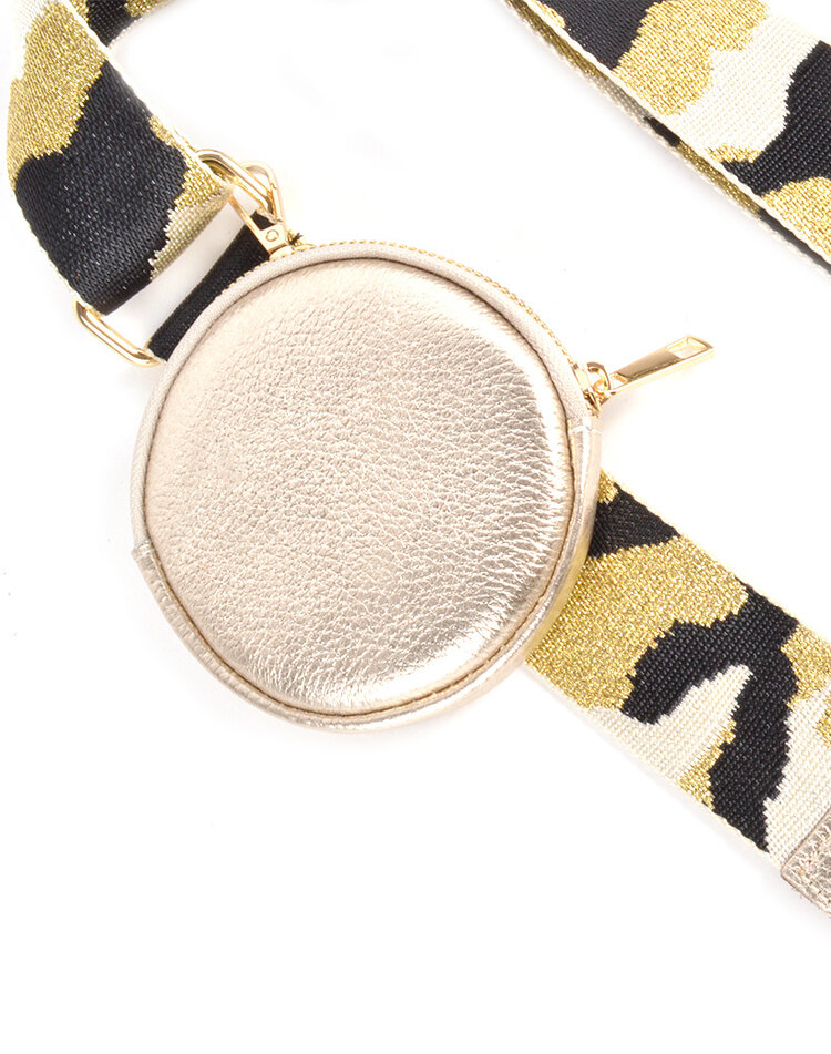 Leder-Etui - Rund Metallic | 5590982