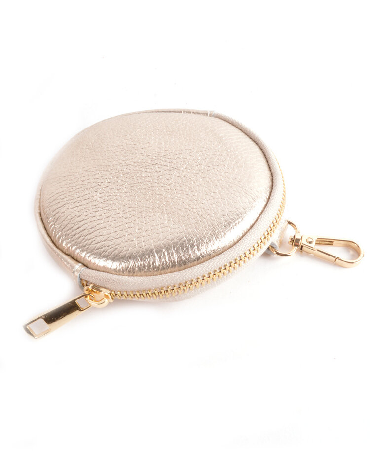 Leder-Etui - Rund Metallic | 5590982