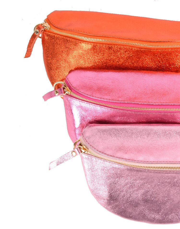 Leder-Gürteltasche | Metallic | 5528150