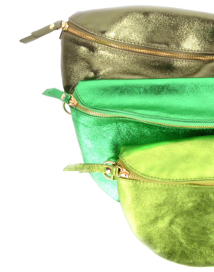 Leder-Gürteltasche | Metallic | 5528150