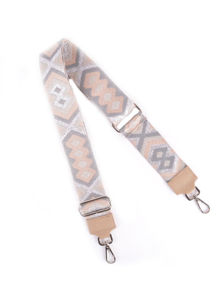 Schouderband | Tapijt zilver