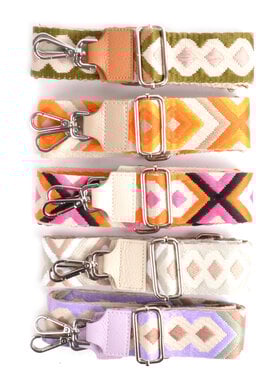 Bagstraps |  Carpet  silver