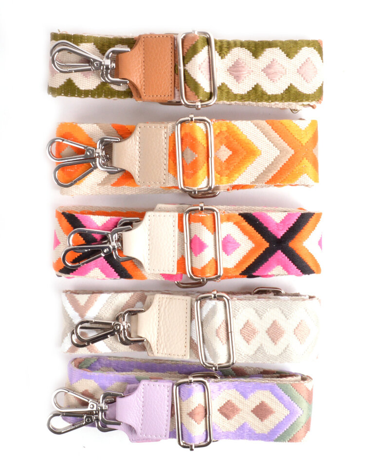 Bagstraps |  Carpet  silver