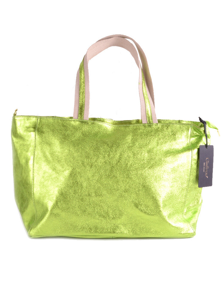 Lederen shopper  | Metallic  | 552707