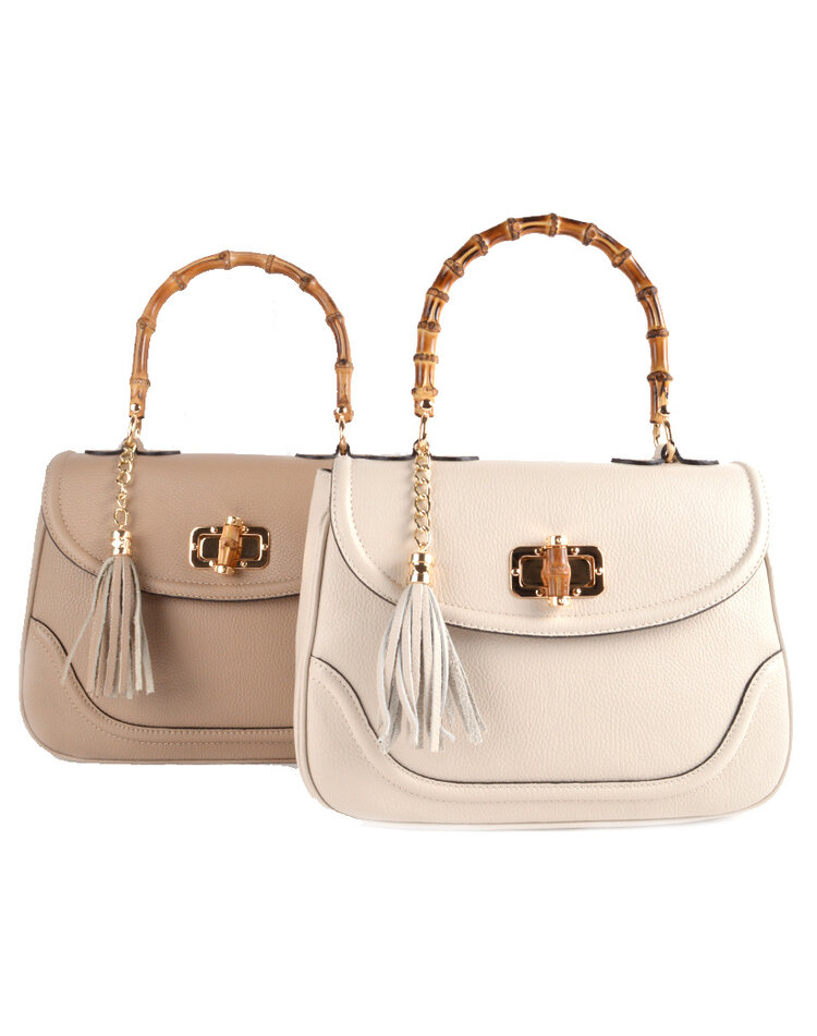 Leder-Handtasche Bambus | 552665