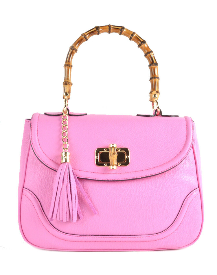 Leder-Handtasche Bambus | 552665