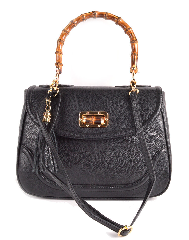 Leder-Handtasche Bambus | 552665