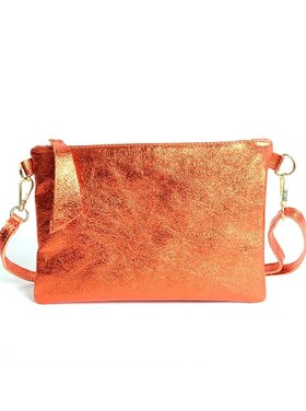 Kleine Wildleder-Schultertasche Metallic900026